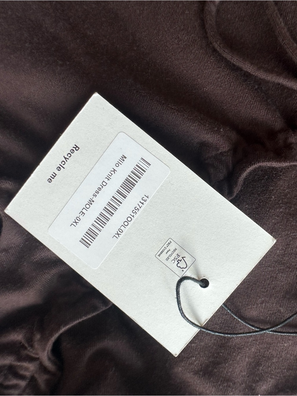 Reformation Contemporary Milo Knit Midi Dress Brown Size XL Brand New With Tags - Picture 6 of 9